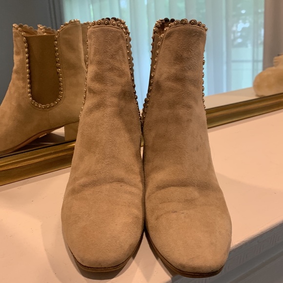 Aquazzura Suede Ankle Boots Size 37 - Picture 2 of 9